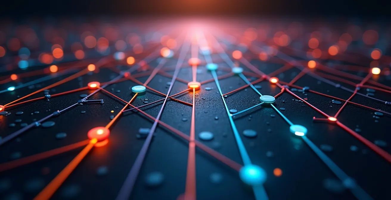 Macro view of interconnected logistics data streams and routing algorithms