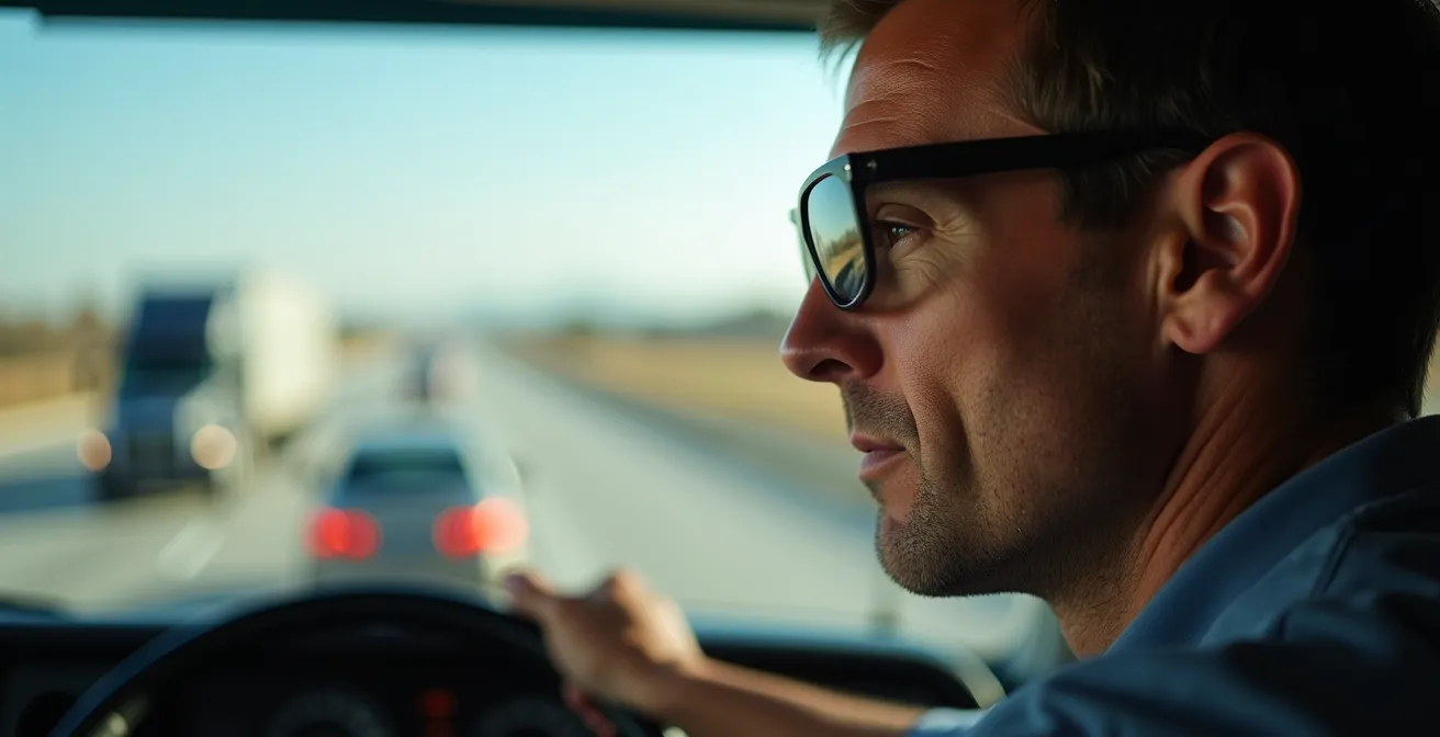 Driver maintaining alert posture while monitoring automated cruise control