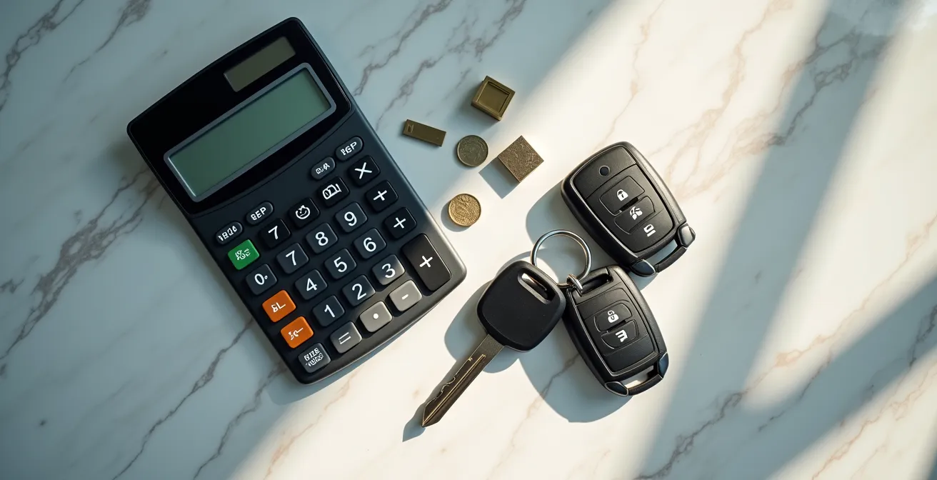 Insurance paperwork comparison showing ADAS vehicle premium calculations